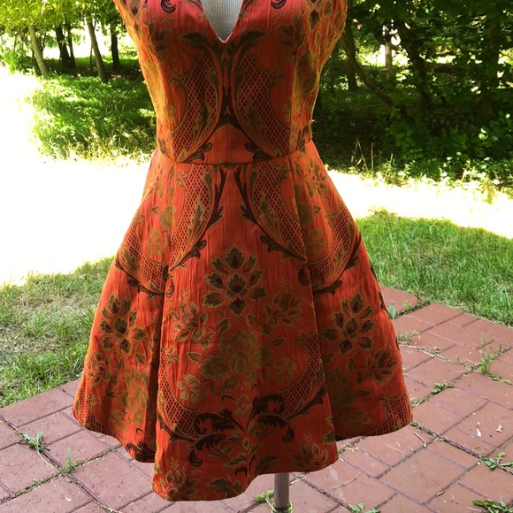 STUNNING ALICE+OLIVIA FIT&FLARE JACQUARD DRESS ASO FELICITY SMOAK - Picture 10 of 12